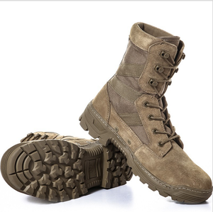 Bottes de combat TSB05 en daim marron coyote foncé, couleur café, antidérapantes, pour la chasse, l'escalade, la jungle, le désert, avec manchons en toile - Product Image 4