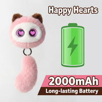 Porte-clés électronique en peluche ChatGPT Cœur Rose avec lentille lumineuse émotionnelle, chat décontracté multilingue, accepte le service de personnalisation en usine