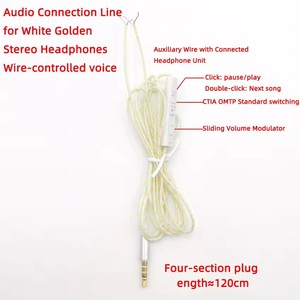 <span class=keywords><strong>HIFI</strong></span> écouteur ligne réparation 3.5mm 4 pôles prise Jack bricolage écouteur câble Audio contrôleur réparation remplacement casque fil - Product Image 5