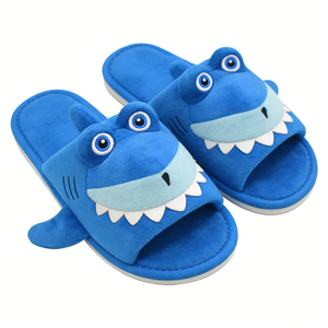 Customized <b>Shark</b> slippers for kids, Blue <b>shark</b> house slippers, Kids plush <b>shark</b> <b>slides</b>, Cartoon <b>shark</b> open toe slippers - Product Image 1