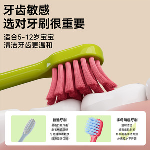 Cepillo de dientes de cerdas suaves para niños de 5 a 12 años, cepillo de dientes manual ultra suave de color caramelo H-516 - Product Image 4
