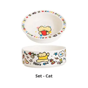 Carino <span class=keywords><strong>ciotola</strong></span> in ceramica per gatti e cani modello solido Anti-punta eco cibo e <span class=keywords><strong>ciotola</strong></span> per bevande protegge le forniture per animali domestici Vertebra cervicale - Product Image 6