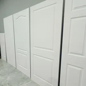 28 In. X 80 In. Modern Bedroom 1- Panel White Primed Interior Door Honeycomb Moulded Door
