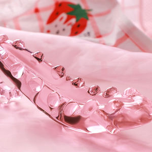 ヒップキャンパスクリスタルスレッドレイズドポイントガラスディルド、シークレットガーデンパッションセックスツール用ヨニマッサージワンド - Product Image 6