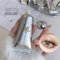 SHAQINUO Maquillage Visage Fard à paupières Paillettes Brillantes Gelée Étoile Diamant Brillant Enlumineur Gel Texture Délicate Paillettes Liquides