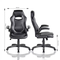 Accoudoir réglable haut de gamme PC Game Home Office E-Sport Chaise inclinable avec réglage de la hauteur Caractéristiques de massage en mousse