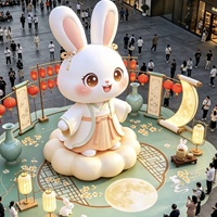 Modèle de mascotte de crème glacée gonflable avec logo personnalisé pour la décoration extérieure des rues commerciales