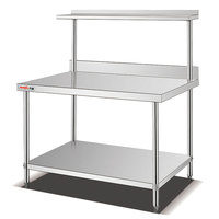 Étagère murale multifonctionnelle robuste en acier inoxydable 201/304 à 3 niveaux, argentée, non pliable, pour table de travail, prix usine