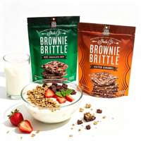 Sachet Doypack Personnalisé Refermable en Plastique Haute Barrière Anti-humidité pour Emballage de Brownies, Brittle, Chocolats et Snacks Croustillants