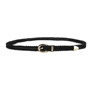 Nouveaux produits 1.5 <span class=keywords><strong>CM</strong></span> <span class=keywords><strong>de</strong></span> large femmes Polyester corde armure robe taille ceintures boucle ardillon maigre <span class=keywords><strong>ceinture</strong></span> tressée - Product Image 6