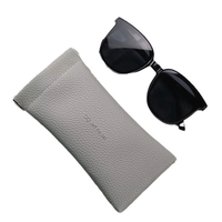 Étuis en cuir PU, sac souple pour lunettes, étui à lunettes de soleil en cuir avec fermeture à pression supérieure, rangement de voyage, sac à lunettes de soleil en cuir