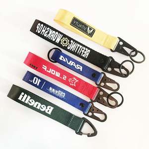 Cadeau promotionnel pas cher, porte-clés personnalisé en nylon pour moto, voiture, escalade, cordon de poignet en polyester, porte-clés de poignet - Product Image 3