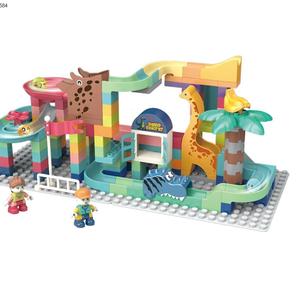 Khủng Long Xây Dựng Khối Bộ Nhựa 147Pcs Cuộn Bóng Trượt Theo Dõi Đồ Chơi Xây Dựng Khối Cho Trẻ Em Trò Chơi - Product Image 2