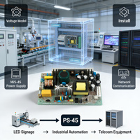PS-45-12 45W açık çerçeve güç kaynağı tek çıkış 12V 3.7A 15 PCB kartı 110V 220V AC 15V 24V DC güç kaynağı