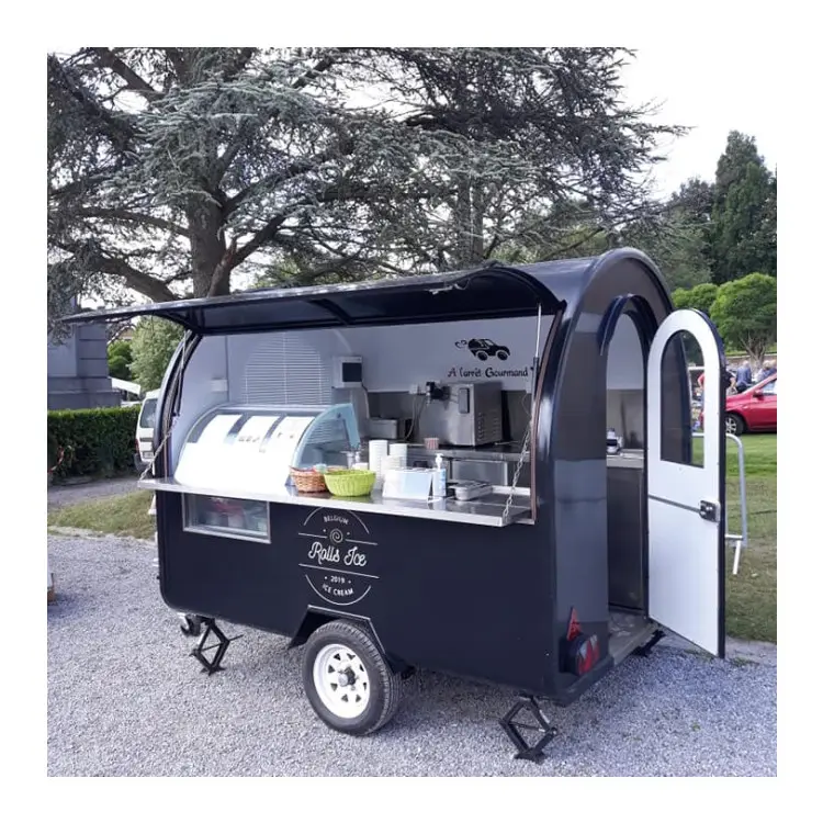 Camion de restauration rapide pour équipement de cuisson Chariot de crème glacée mobile Chariot de remorque de nourriture de rue personnalisé avec la norme américaine