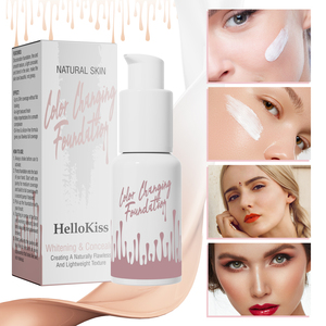 Private Label Full Coverage Liquid and Matte Cream <b>Foundation</b> Color-Changing Temperature-Changing for Dark Skin Tones - Product Image 5