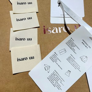 Phong cách tùy chỉnh giấy trắng nhãn hangtags cho quần áo giày mũ với logo thương hiệu - Product Image 3