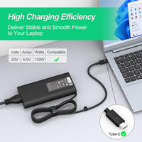 Adaptateur USB-C PD de remplacement HA130PM170 130W pour Dell Latitude 5411 5421 5511 5520 5521 Precision 3551 20V 6.5A Chargeur Dell