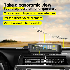 Sistema de Monitoreo de Presión de Neumáticos TPMS para Automóvil con Energía Solar, 4 Sensores y Pantalla LCD Digital para Seguridad y Protección del Vehículo - Product Image 3