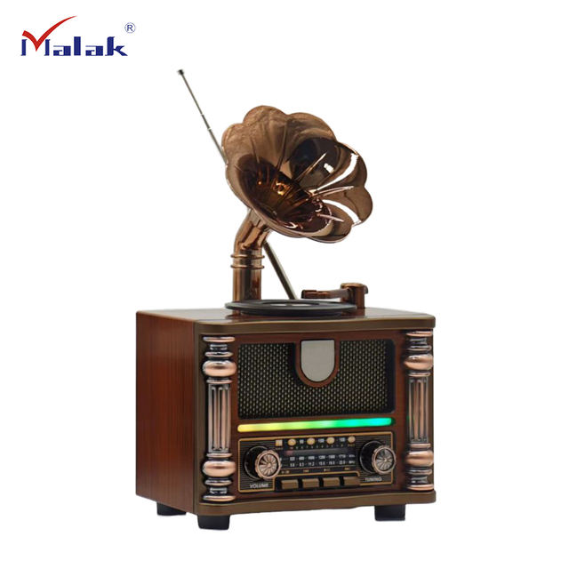 Vintage Style Wireless Bt Speaker Retro Radio Fm/am/sw3 Band Music Player Antique Radio