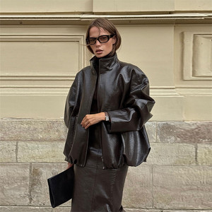 <span class=keywords><strong>Chaqueta</strong></span> <span class=keywords><strong>de</strong></span> traje <span class=keywords><strong>de</strong></span> charol elegante para mujer nueva transfronteriza <span class=keywords><strong>de</strong></span> otoño al por mayor abrigo <span class=keywords><strong>y</strong></span> <span class=keywords><strong>falda</strong></span> Midi/larga - Product Image 1