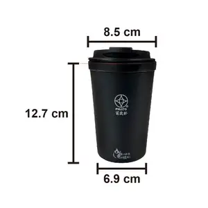 400Ml Travel Coffee Double Wall Vacuum Metal Cup Travel Coffee Mug Bamboo Charcoal Inner Cup Bottle