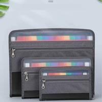 Organisateur de fichiers à fermeture éclair 13 poches avec étiquettes autocollantes A6 B6 A4 taille Organisateur de documents dossier extensible avec fermeture éclair