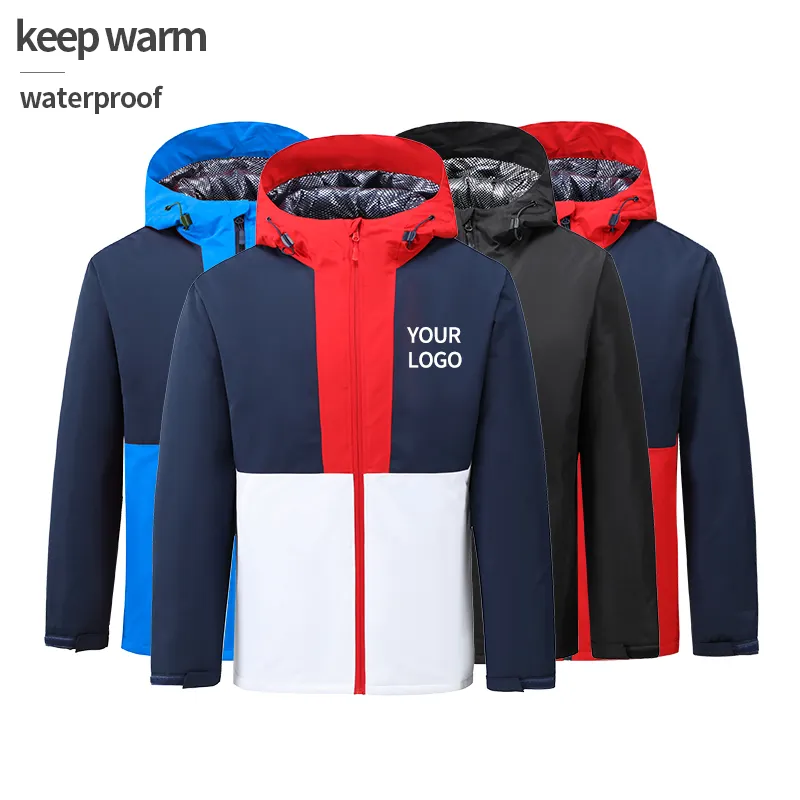 thermal reflective puffer waterproof jacket custom logo thickening winter coats for men