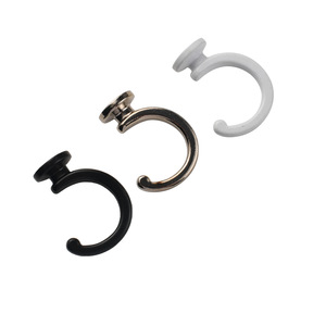 Wall Hooks Round Zinc Alloy Wall <b>Mounted</b> Wardrobe Clothing Hook Black White Silver - Product Image 5