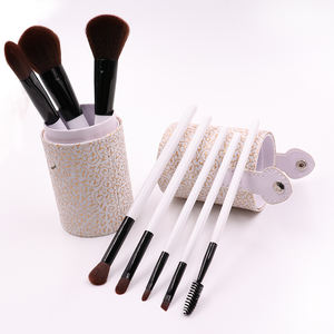 Venta caliente <span class=keywords><strong>Color</strong></span> marrón Pelo sintético Mango <span class=keywords><strong>de</strong></span> madera blanco Blush Powder Brocha para cejas 8 PCs Juego <span class=keywords><strong>de</strong></span> brochas <span class=keywords><strong>de</strong></span> <span class=keywords><strong>maquillaje</strong></span> - Product Image 4