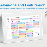 Afficheur mural numérique intelligent de 15,6 pouces avec écran tactile, système Android, synchronisation avec le calendrier Google