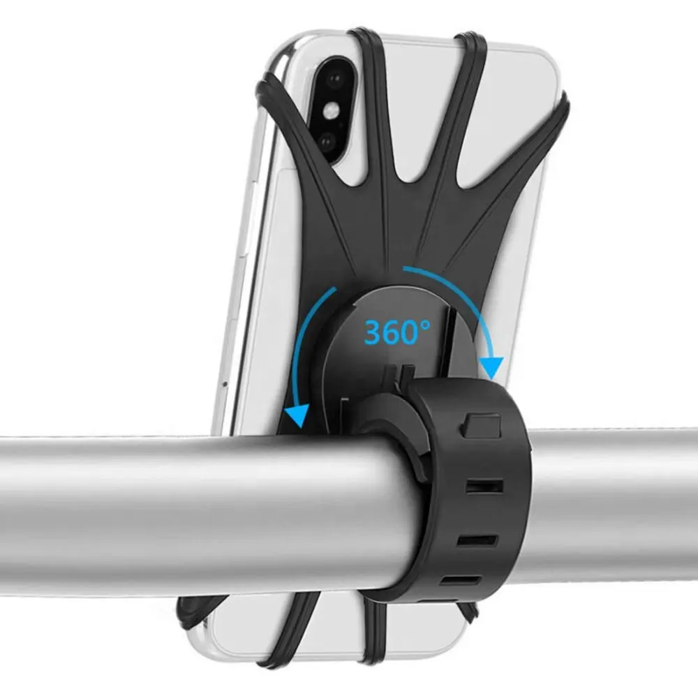 360 Rotating Bicycle Mobile Phone Holder, Motorcycle Handlebar Stand Mount Bracket Bike Mount Phone Holder For iPhone