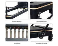 Reformer Pilates en Aluminium Qualité Commerciale pour Studio Fitness, Machine Professionnelle avec Logo Personnalisé Direct Usi