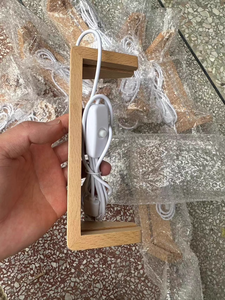 طاولة خشب الزان الإبداعية طاولة خشبية 7 بوصة سجل إطار صور الزفاف بالجملة الخشب على شكل حرف U إطار الصورة - Product Image 3