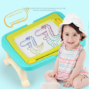 Set da Disegno 2 in 1 Personalizzato <span class=keywords><strong>per</strong></span> Bambini, Lavagna <span class=keywords><strong>per</strong></span> <span class=keywords><strong>Blocchi</strong></span> e Disegno, Giocattolo Educativo <span class=keywords><strong>per</strong></span> Bambini, Tavolo da Disegno e Lavagna <span class=keywords><strong>per</strong></span> Graffiti - Product Image 3