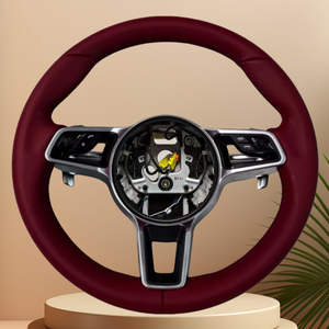 Volante Deportivo de Cuero Completo para Modelos <span class=keywords><strong>Porsche</strong></span> Panamera, Cayenne, <span class=keywords><strong>Macan</strong></span>, 718, 911, 918, 997, Taycan, Boxster - Product Image 6