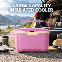 Glacière isotherme portable avec couvercle hermétique, boîte de refroidissement pour aliments et boissons, pour le camping, les voyages en voiture, les événements en plein air, fabricant OEM