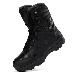 <span class=keywords><strong>Botas</strong></span> de Nieve para <span class=keywords><strong>Hombre</strong></span>, <span class=keywords><strong>Botas</strong></span> de Trabajo, <span class=keywords><strong>Botas</strong></span> de Seguridad, Forro Polar Grueso, Acolchado de Algodón, Senderismo, Excursionismo, <span class=keywords><strong>Botas</strong></span> Chukka de Cuero PU, Media Caña - Product Image 3