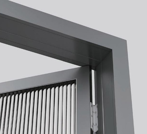 Puerta Corredera de Aleación de Aluminio de Último Diseño del Mejor Fabricante, Puerta Principal Abatible de Aluminio con Malla - Product Image 2