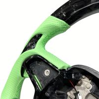 Volant en cuir vert LED de conception nouvelle, en fibre de carbone forgée, pour Dodge Charger Challenger SRT 2019-2023