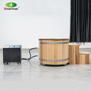 Bain de glace <span class=keywords><strong>en</strong></span> <span class=keywords><strong>bois</strong></span> Smartmak, sauna, baril de glace avec pompe à eau et équipement de réfrigération, piscine de plongée froide - Product Image 2