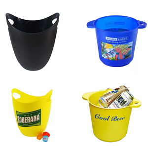 Thùng đá đựng rượu vang, bia, sâm banh trong suốt màu đen vàng xanh, dung tích 3.5L và 5L, dùng cho nhà hàng, gia đình, thiết kế sáng tạo, có in logo thương hiệu tùy chỉnh - Product Image 1