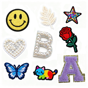 Wholesale Stock 8.2cm <strong>Gold</strong> Border Glitter Chenille Letter Patch Iron on 3D Towel Embroidery Alphabet for Clothing DIY - Product Image 5