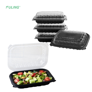 Fuling 8x8 9x9 inch Trắng vỏ sò đưa ra thực phẩm container dùng một lần để đi nhà hàng thực phẩm khay - Product Image 6