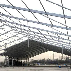 Tenda struktur industri Carpa luar ruangan, tenda penampungan gudang aluminium tugas berat untuk penyimpanan Industri