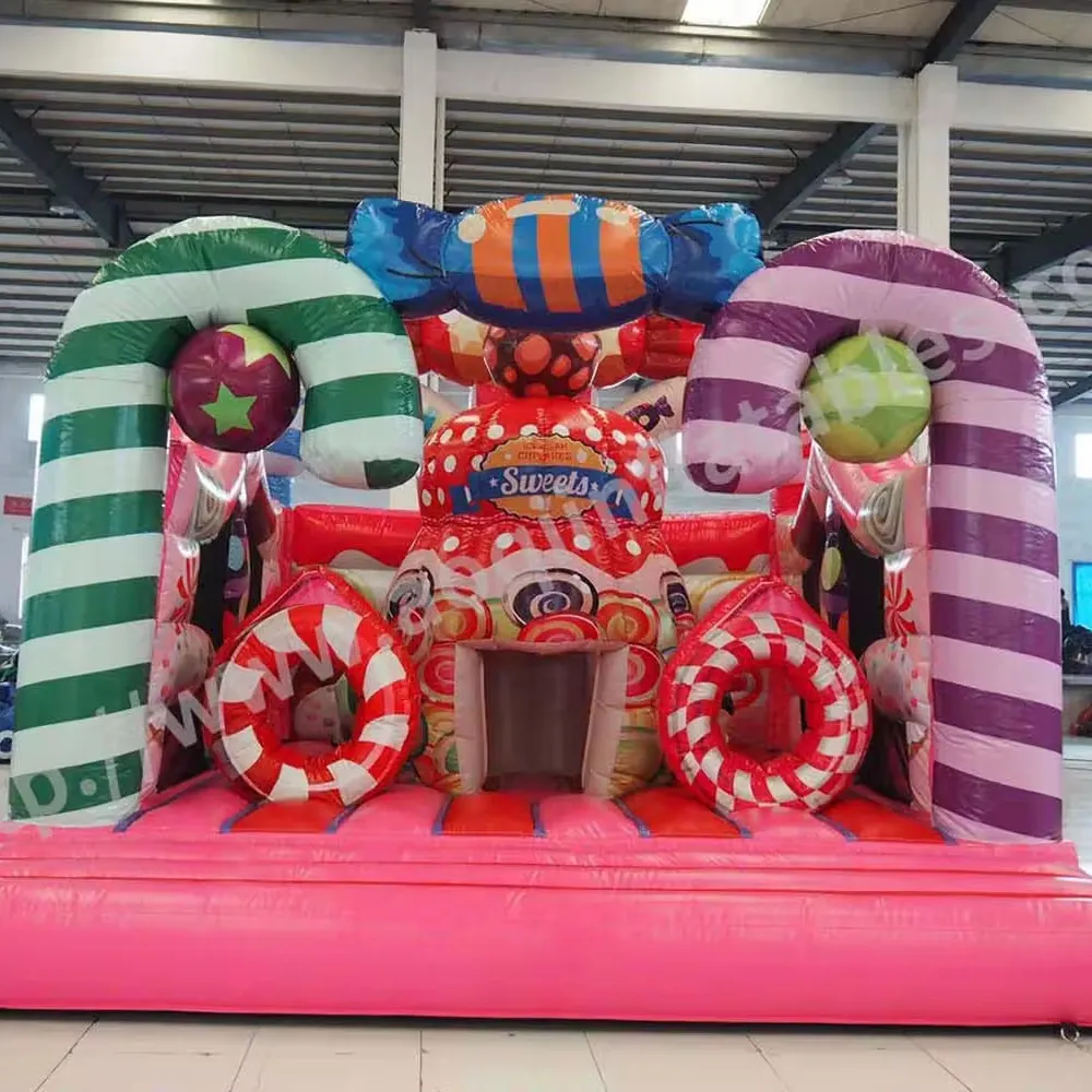 Casa de doces inflável comercial castelo saltando infantil bouncer jogos infláveis para crianças