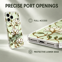 STARVIP 15 Coque de téléphone portable mignonne compatible avec la charge sans fil, double couche, coque rigide + coque en silicone, design animal