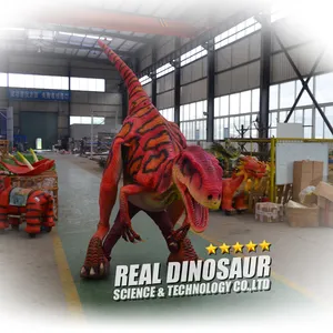 Gerçekçi dinozor Allosaurus yürüyüş animatronic dinozor kostüm