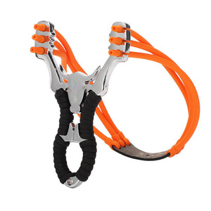 Venta al por mayor de aleación de Metal Bull <span class=keywords><strong>banda</strong></span> de goma profesional caza tiro competitivo resina tirachinas con balas de perdigones de barro - Product Image 1