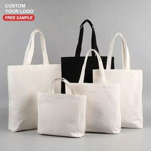 Bolsa de Mano de Lona de Algodón con Logotipo Personalizado, Bolsa de Compras Reutilizable, Bolsa de Regalo, Bolsa de Hombro de Moda - Product Image 3